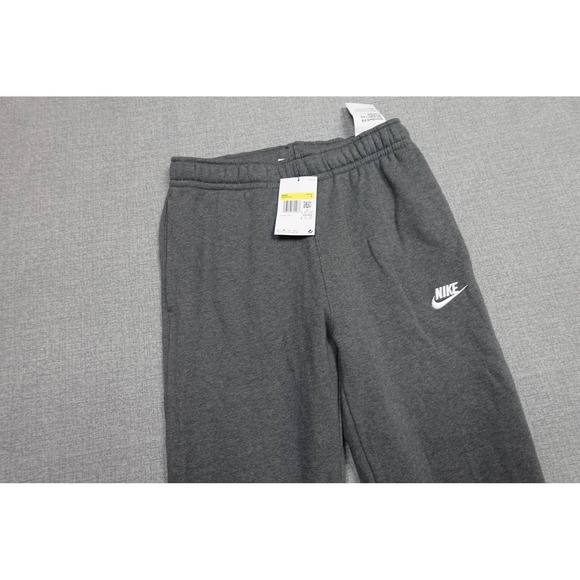 Nike Sweatpants Mens Small Gray Fleece Joggers Athletic Logo Cotton Lounge Soft - Picture 1 of 10